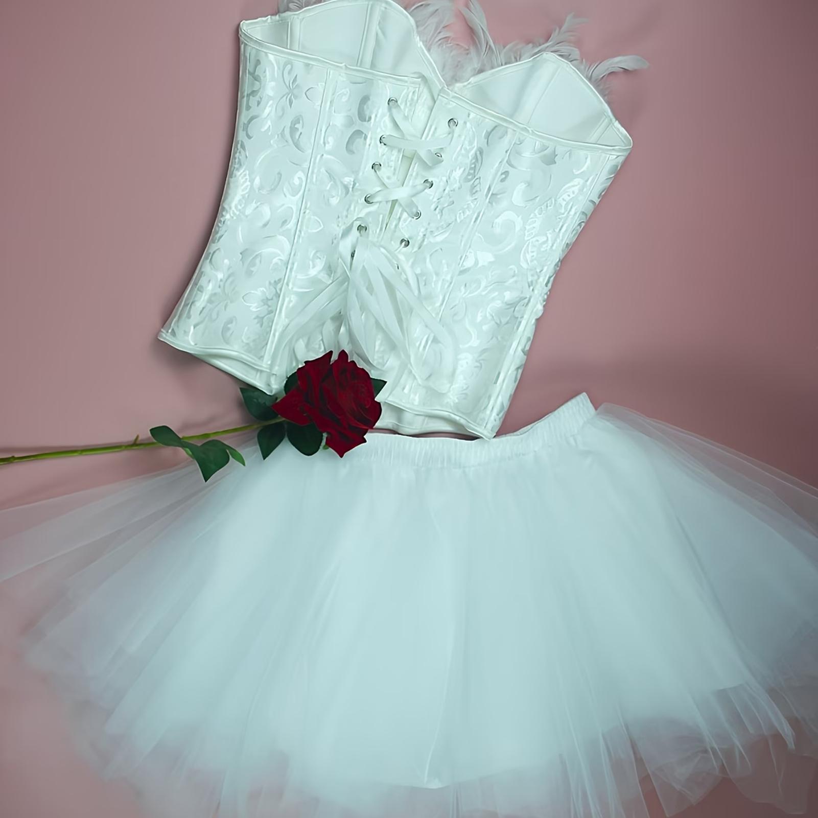 Weißschwan-Outfit, weiches Rol – Formal Skirt Bewertung und Preis