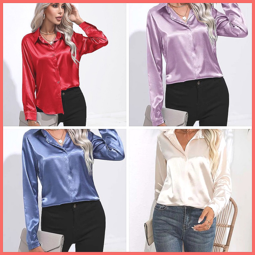 2025 Frühling Sommer Satin-Hem – Silk Blouse Bewertung und Preis