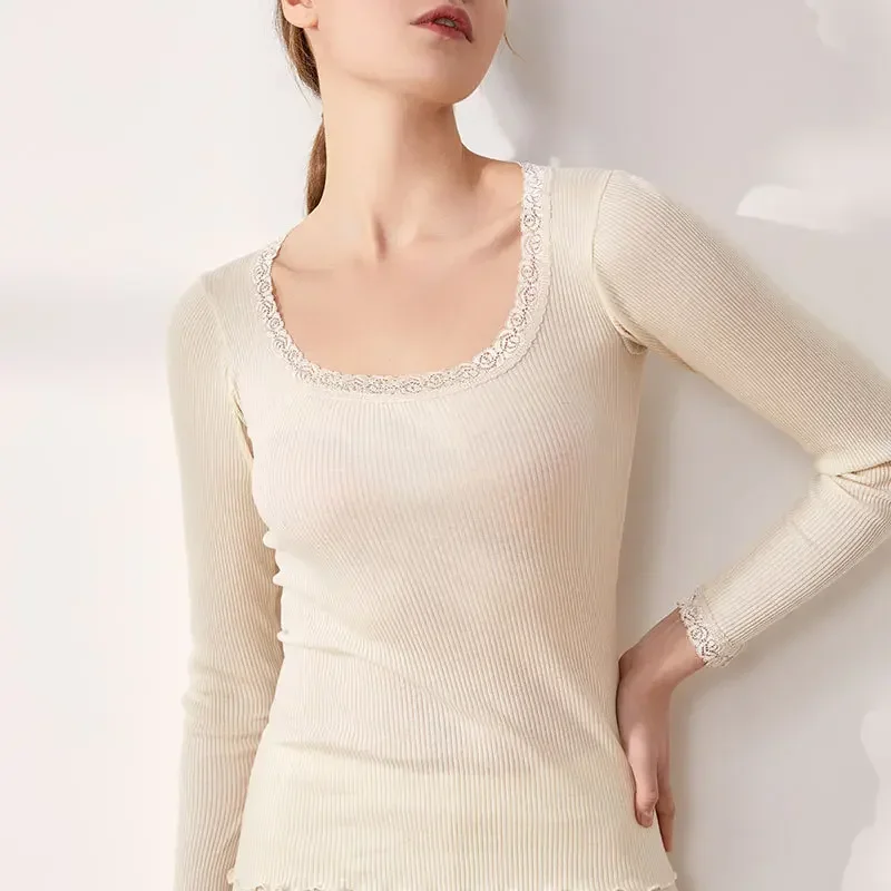 Herbst und Winter, warme Damen – Silk Blouse Bewertung und Preis