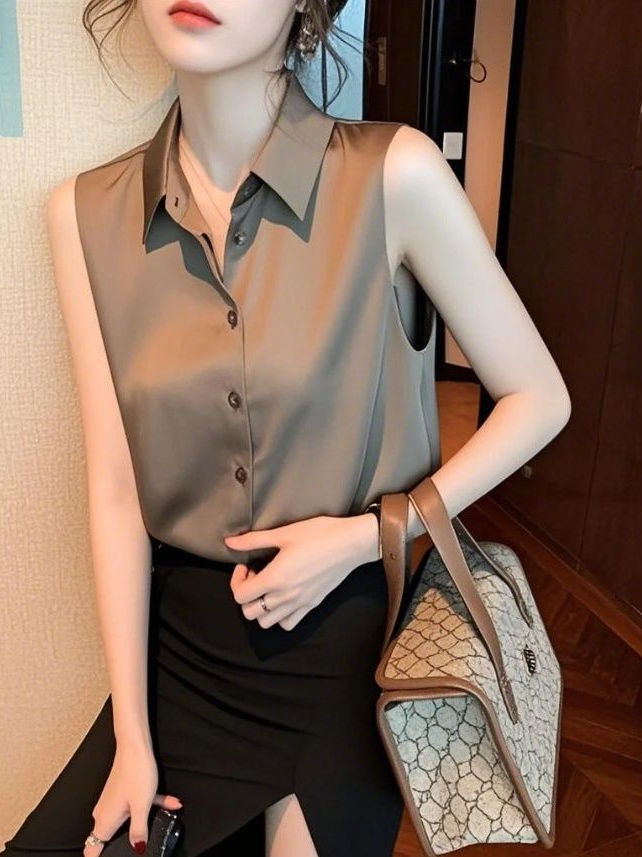 Elegante Graue Seiden-Acetat-S – Silk Blouse Bewertung und Preis